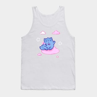 Raccoon on a cloud Tank Top